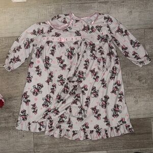Matching set! 2 gently used Minnie Mouse PJ dress